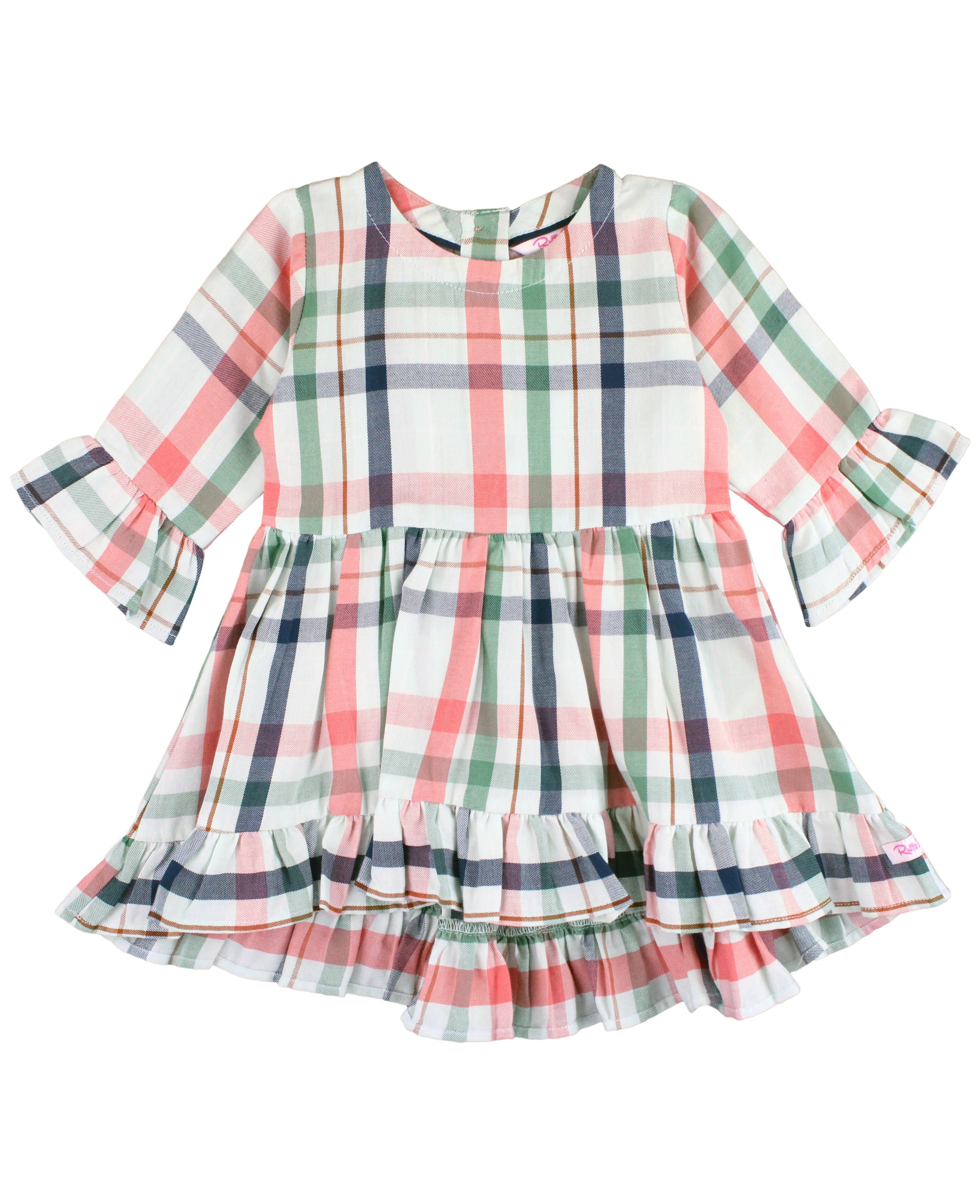 KENDALL PLAID RUFFLE TUNIC