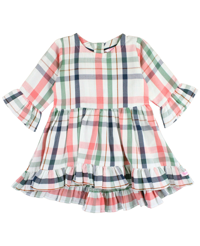 KENDALL PLAID RUFFLE TUNIC
