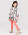 KENDALL PLAID RUFFLE TUNIC