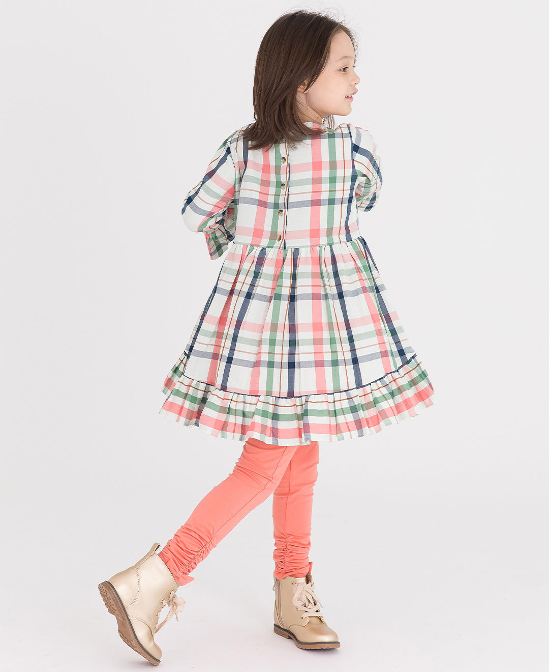 KENDALL PLAID RUFFLE TUNIC