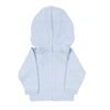 ESSENTIALS KNITS HOODED ZIP PULLOVER - BLUE