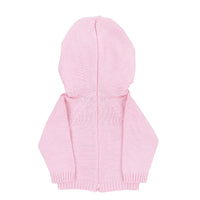 ESSENTIALS KNITS HOODED ZIP PULLOVER - PINK