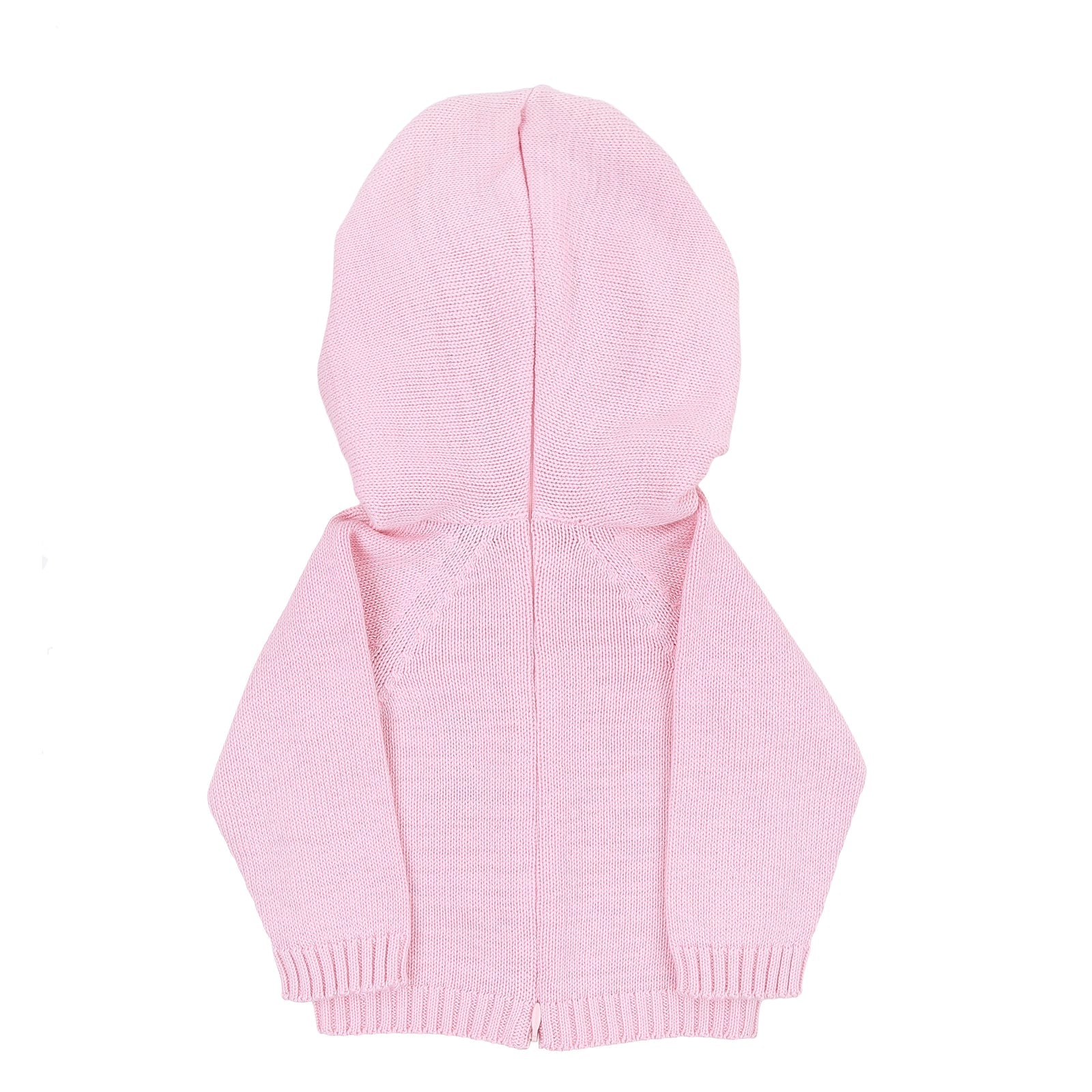 ESSENTIALS KNITS HOODED ZIP PULLOVER - PINK