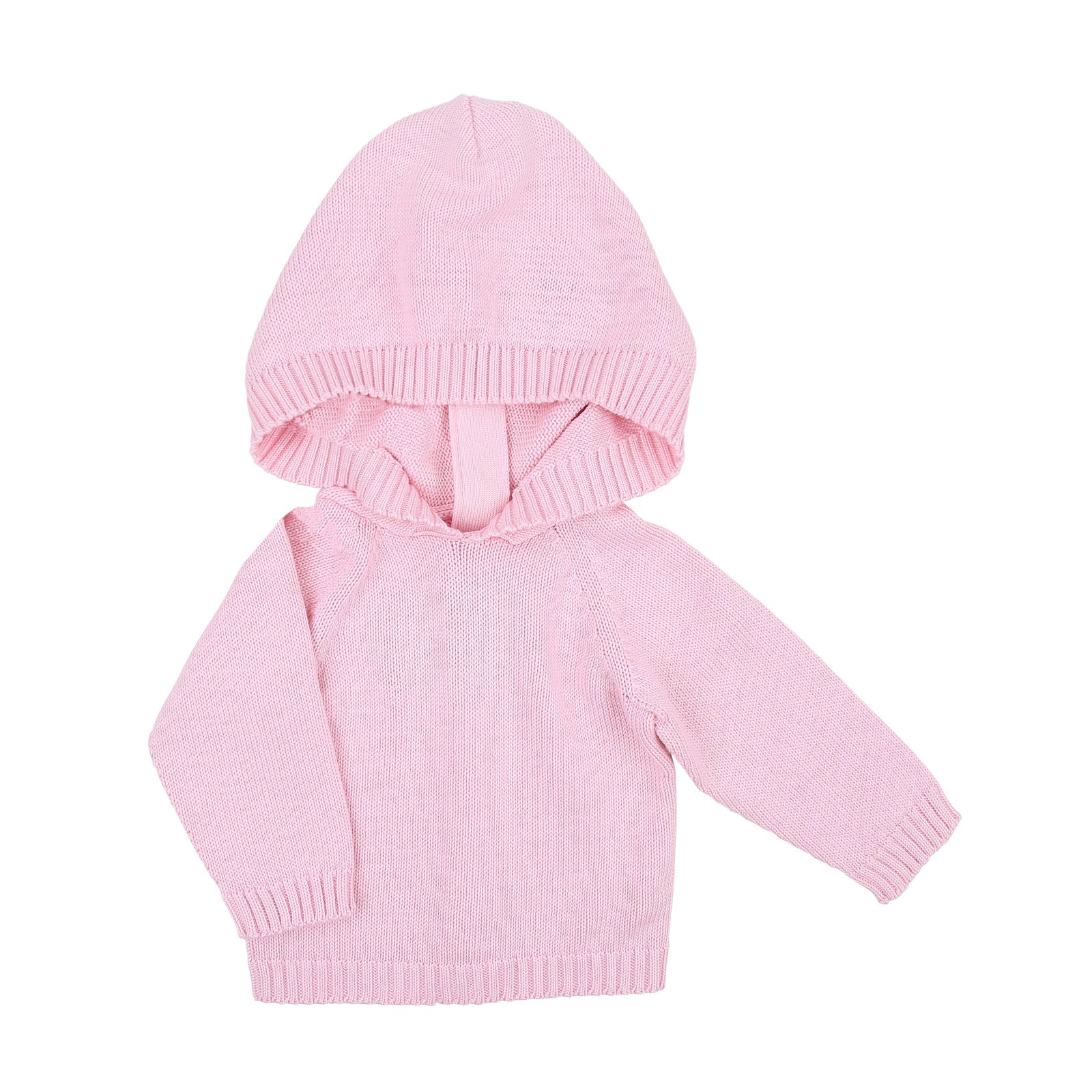 ESSENTIALS KNITS HOODED ZIP PULLOVER - PINK
