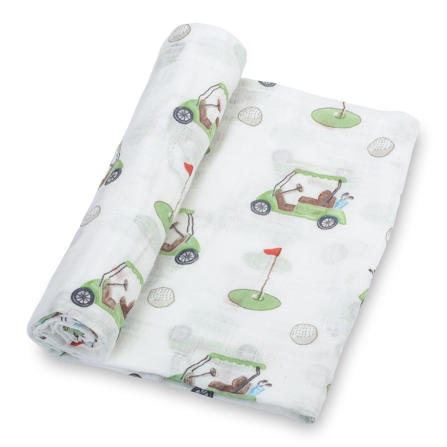 GOLF A ROUND BABY SWADDLE BLANKET