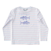 PRO PERFORMANCE FISHING TEE - SWEET LAVENDER MULTI STRIPE