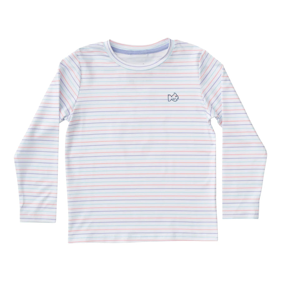 PRO PERFORMANCE FISHING TEE - SWEET LAVENDER MULTI STRIPE