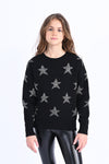 TWEEN BLACK STAR SWEATER