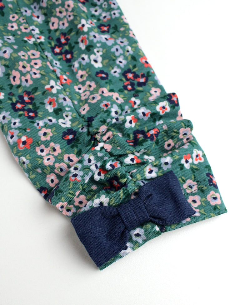 GIRLS RUCHED BOW LEGGINGS MAJESTIC MEADOW