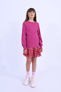 TWEEN FUCHSIA KNIT LIGHTWEIGHT KNIT TOP