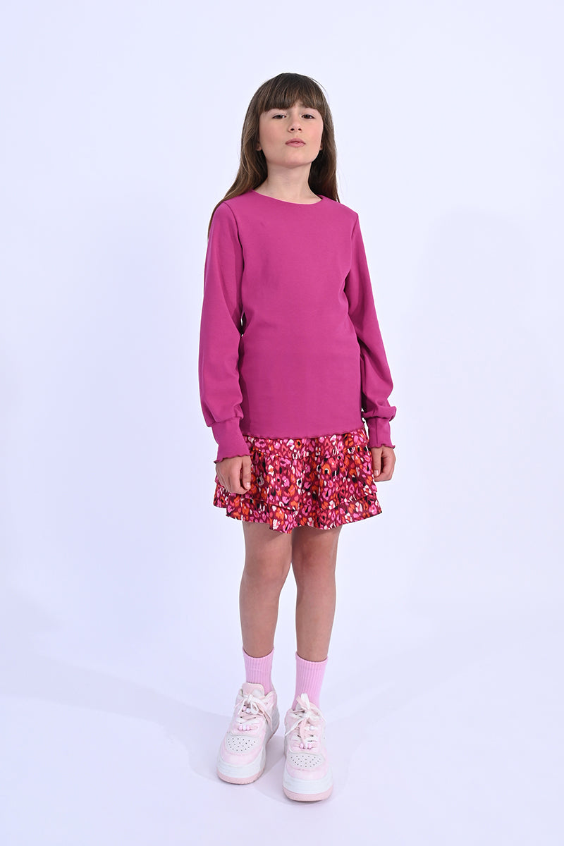 TWEEN FUCHSIA KNIT LIGHTWEIGHT KNIT TOP