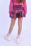 TWEEN PINK SMOCKED WAIST FLOUNCE SHORT