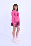 TWEEN FUCHSIA STAR SWEATER