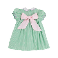 MARY DAL DRESS KIAWAH KELLY GREEN/WINDOWPANE WORTH AVENUE WHITE