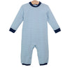 MILLER LONG SLEEVE ROMPER LIGHT BLUE STRIPE/NAVY
