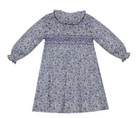 NAVY BLUE FLOWERS JULIETTE DRESS