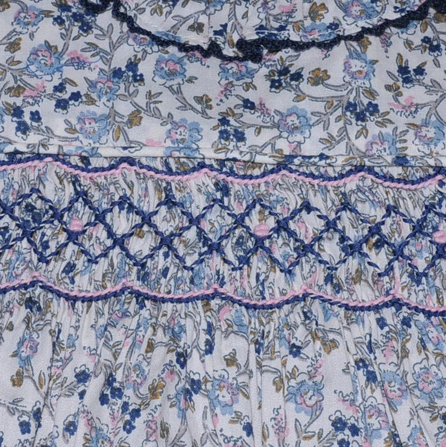 NAVY BLUE FLOWERS JULIETTE DRESS
