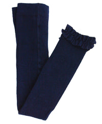 FOOTLESS RUFFLED TIGHTS NAVY