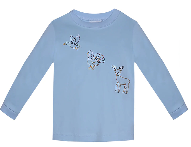 BLUE HOUSTON LONG SLEEVE TEE - OPEN SEASON