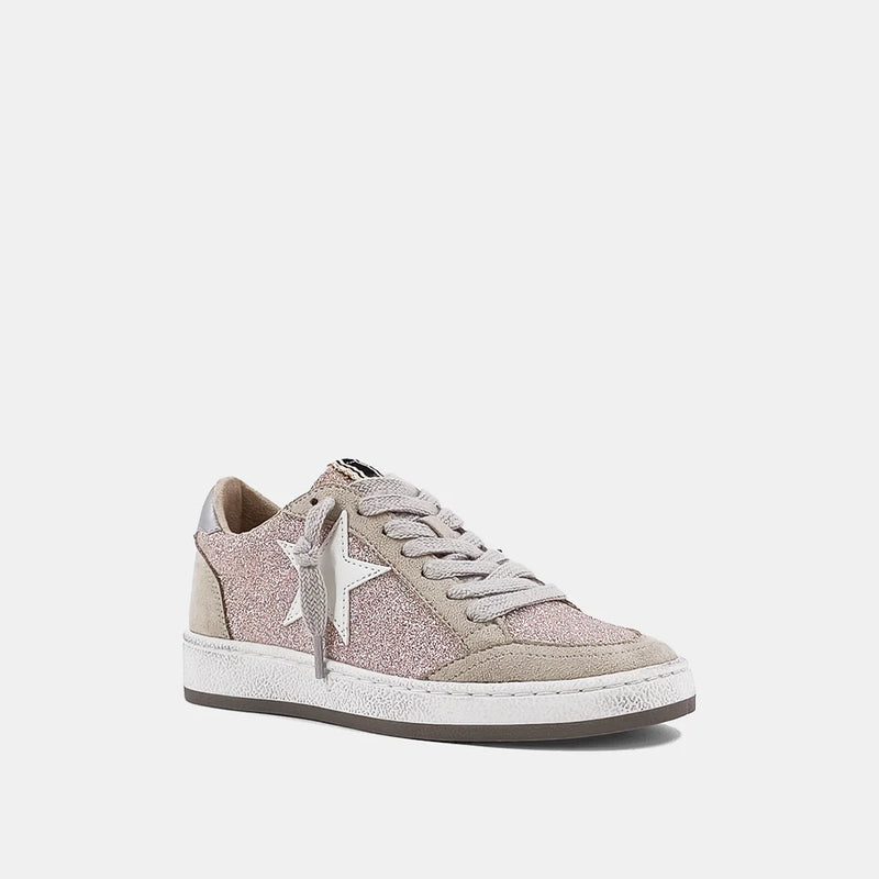 PAZ CHAMPAGNE GLITTER KIDS SNEAKER