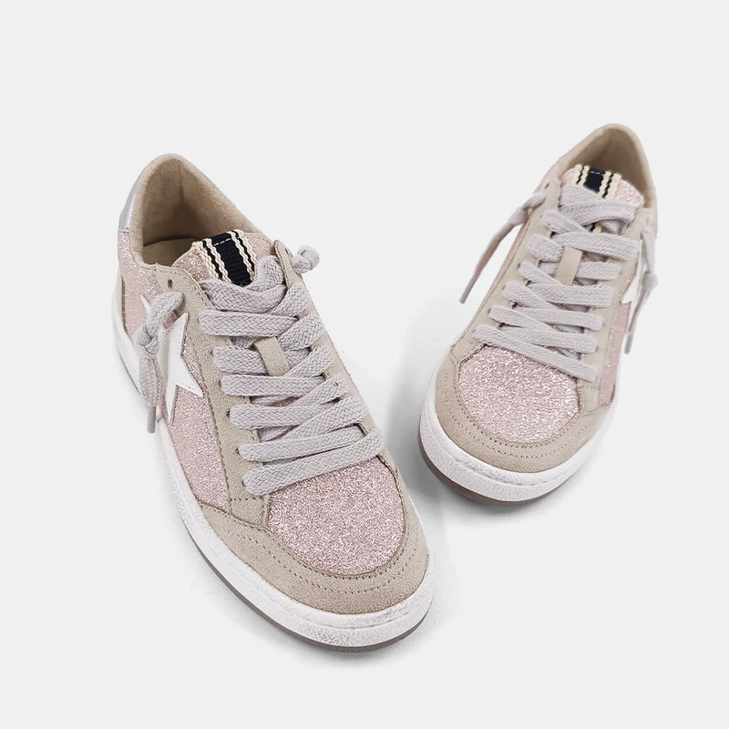 PAZ CHAMPAGNE GLITTER KIDS SNEAKER