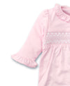 HAND SMOCKED CHARMED PINK FOOTIE