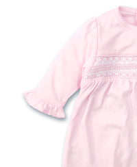 HAND SMOCKED CHARMED PINK SACK GOWN