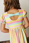 POCKET DRESS RAINBOW STRIPES