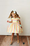 POCKET DRESS RAINBOW STRIPES