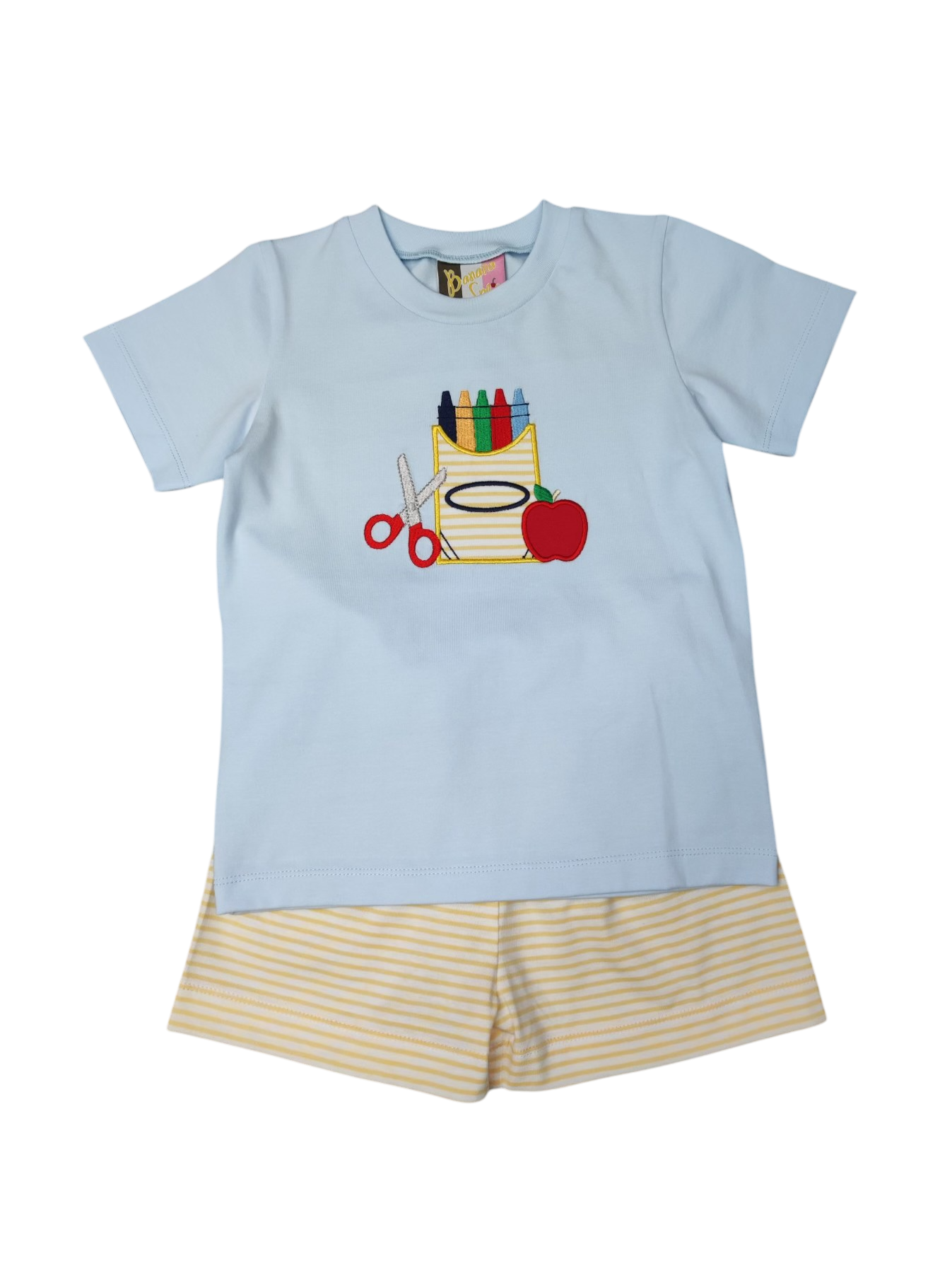 SCHOOL DAYS APPLIQUÉ BOYS SHORT SET