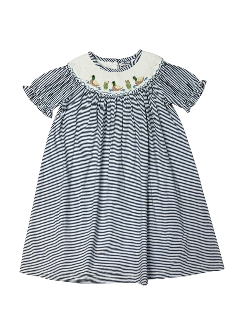 MALLARD DUCK SMOCKED BISHOP DRESS