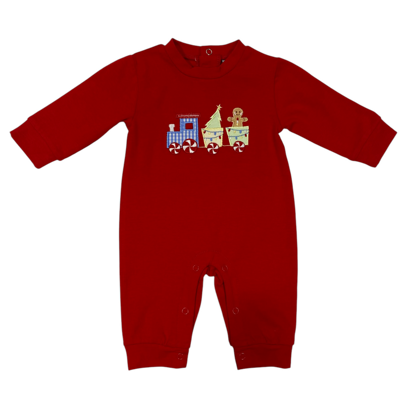 CHRISTMAS TRAIN BOYS ROMPER