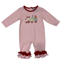 CHRISTMAS TRAIN GIRLS ROMPER