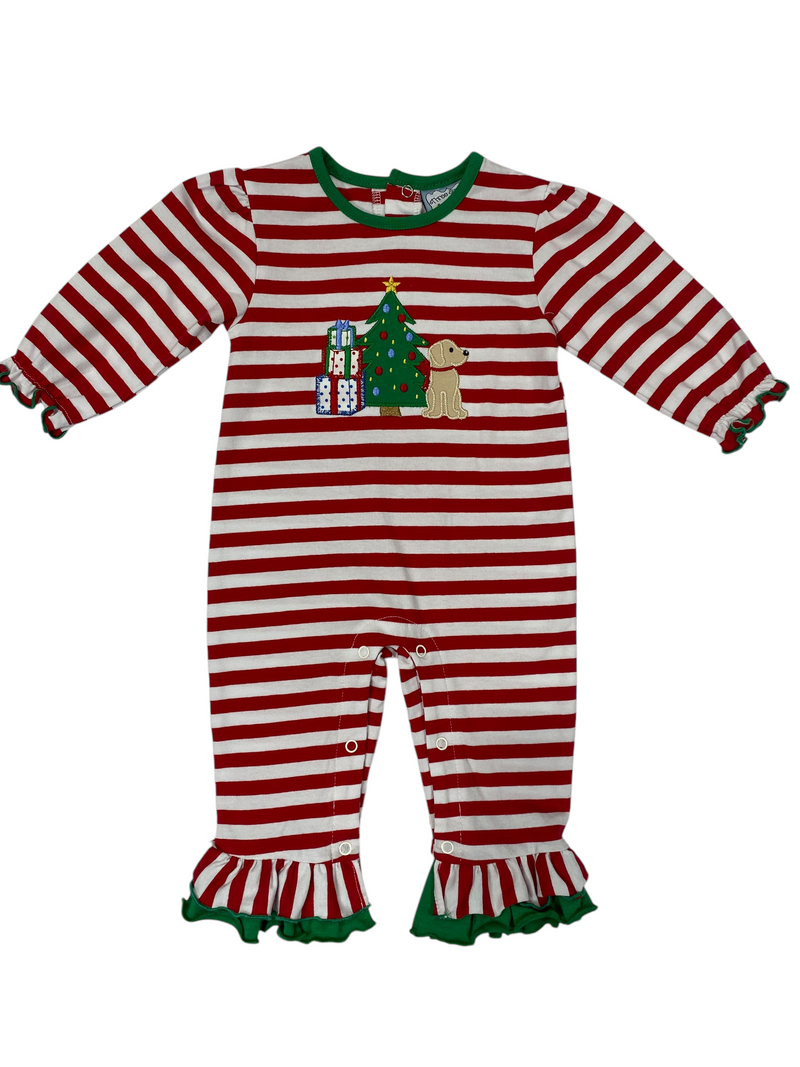 CHRISTMAS MORNING GIRLS ROMPER