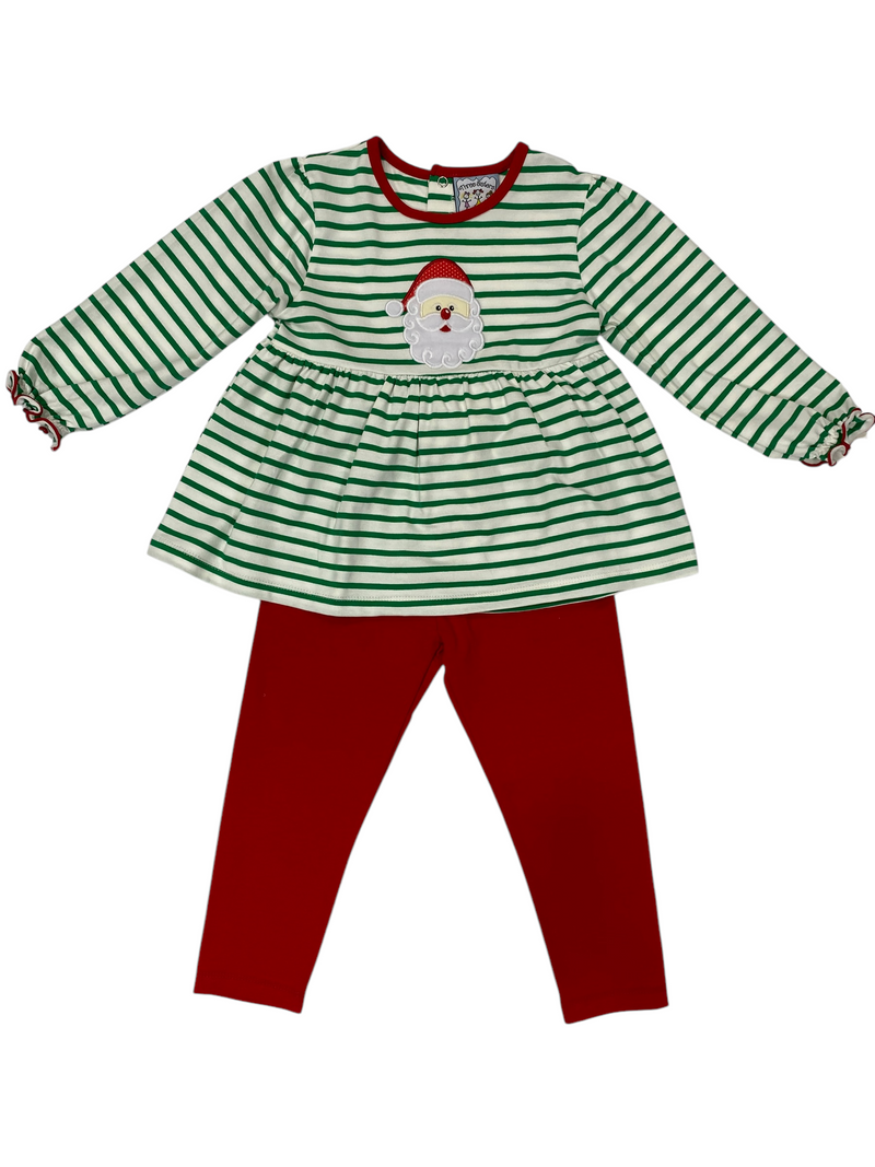 SANTA APPLIQUÉ LEGGINGS SET