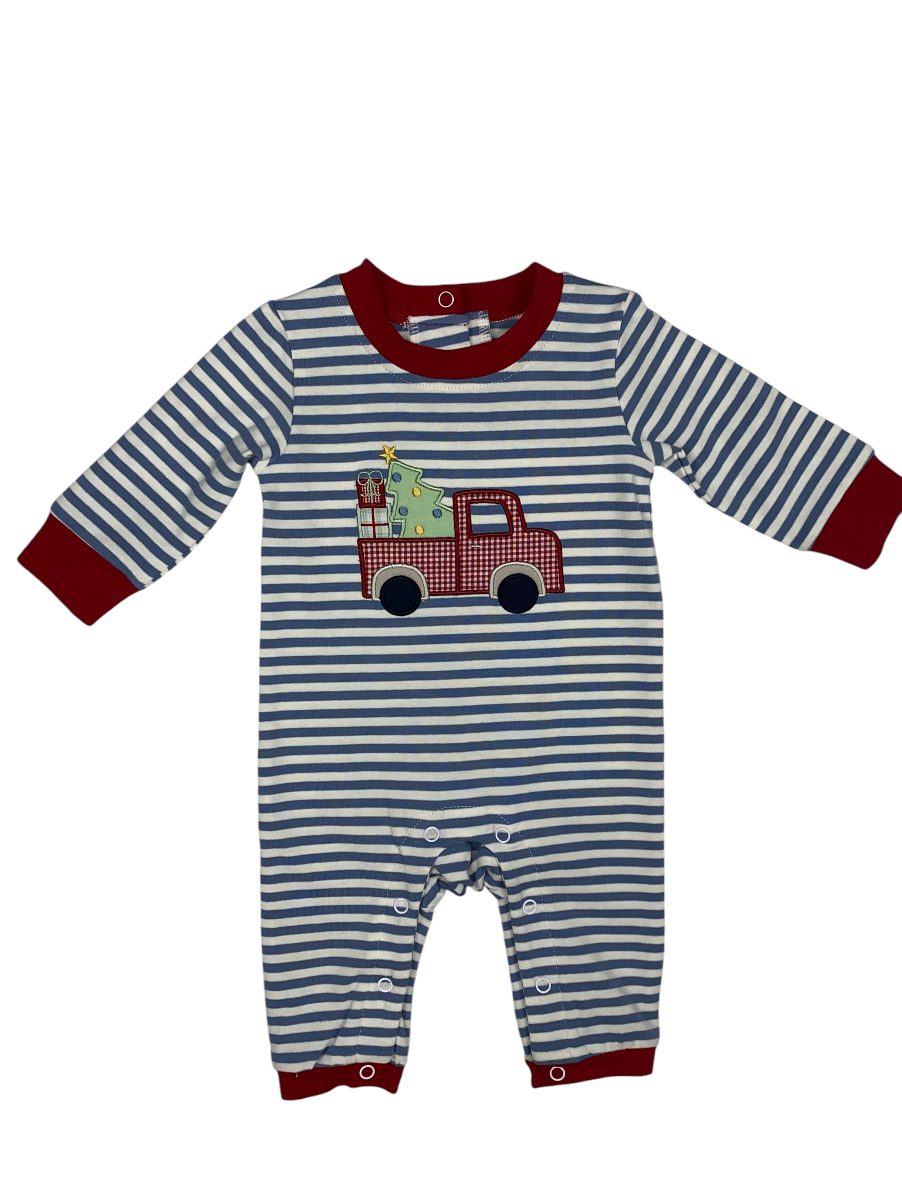 CHRISTMAS TRUCK APPLIQUÉ ROMPER