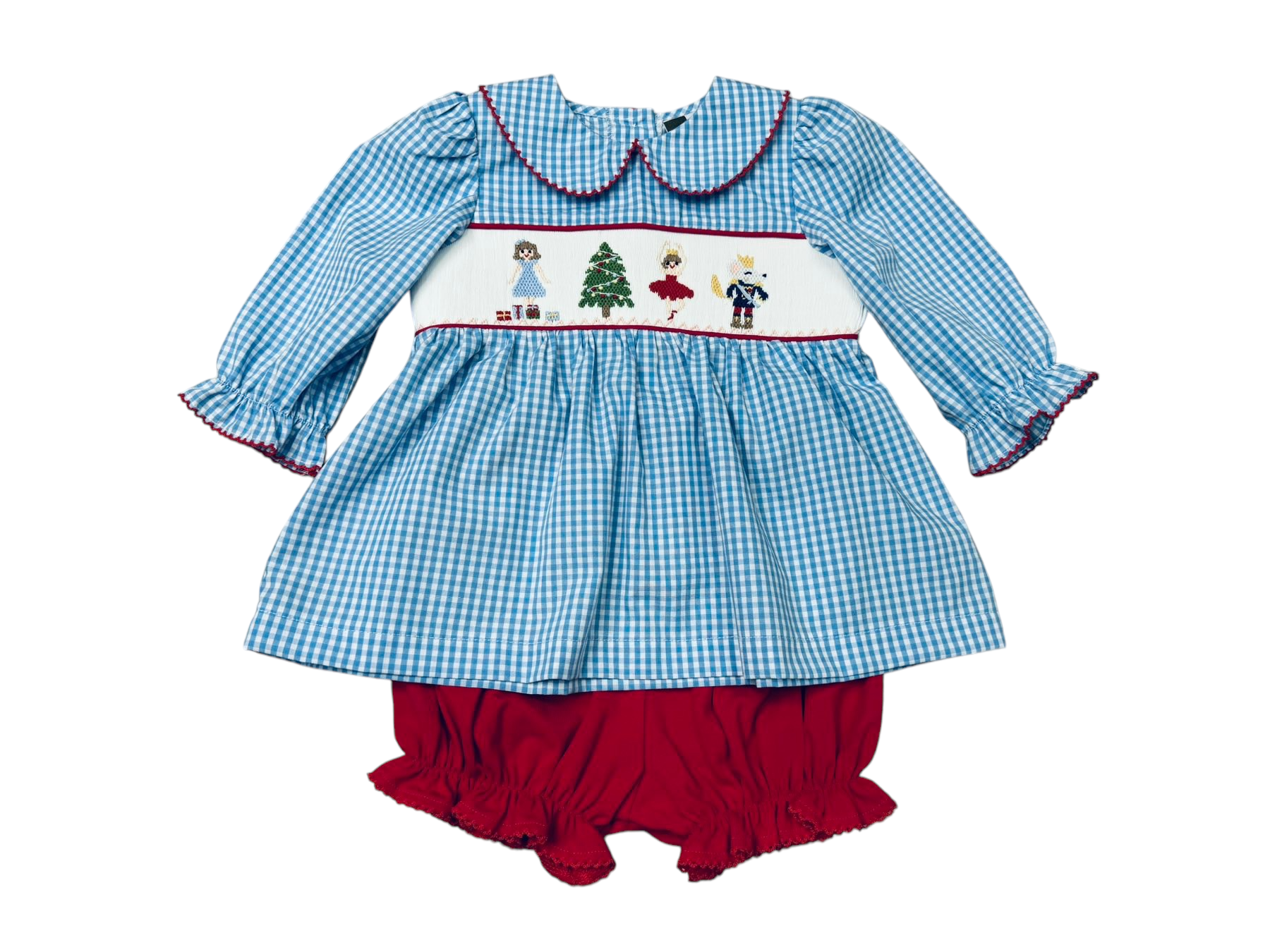 NUTCRACKER SMOCKED BLOOMER SET
