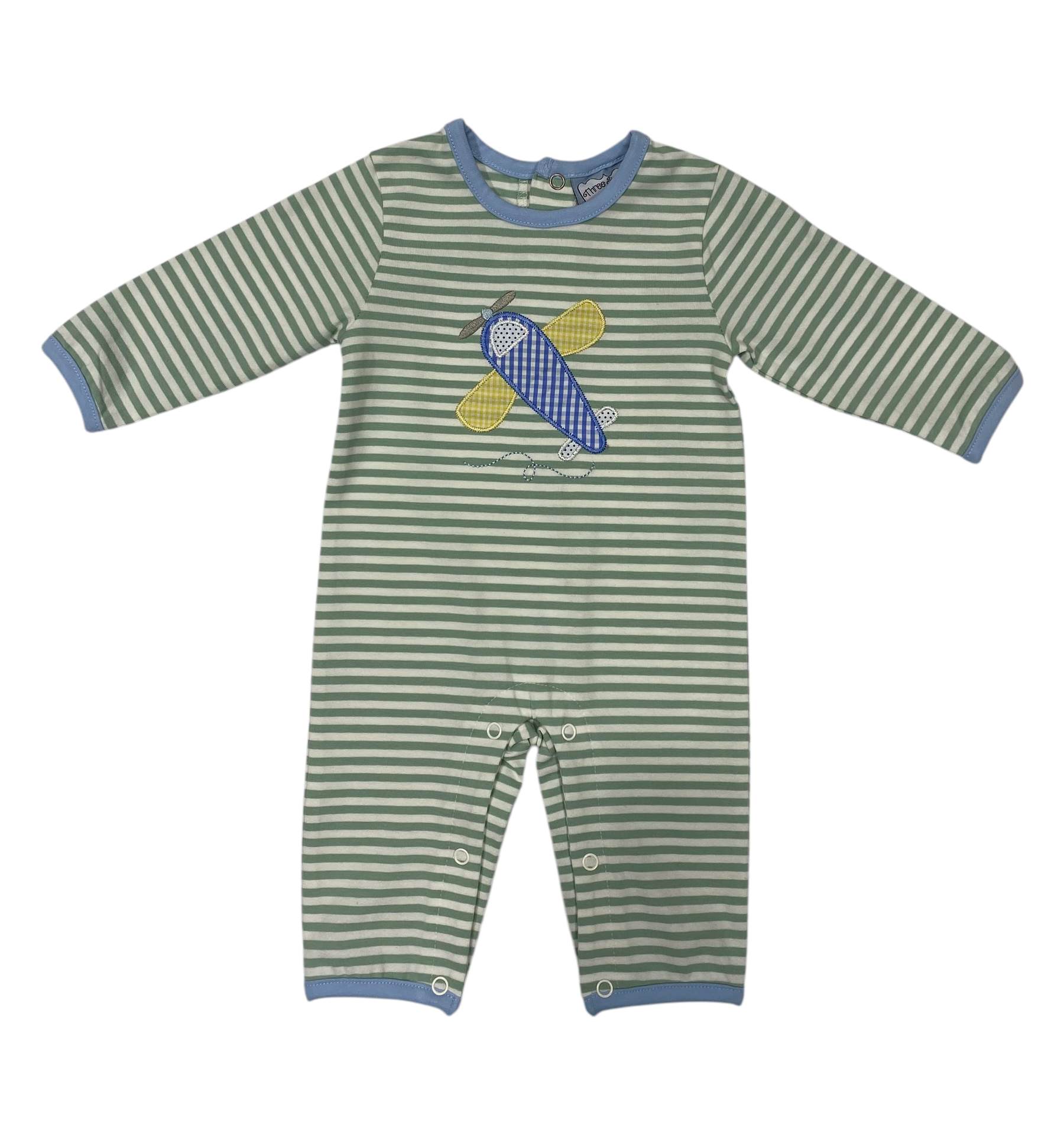 AIRPLANE APPLIQUÉ BOYS ROMPER