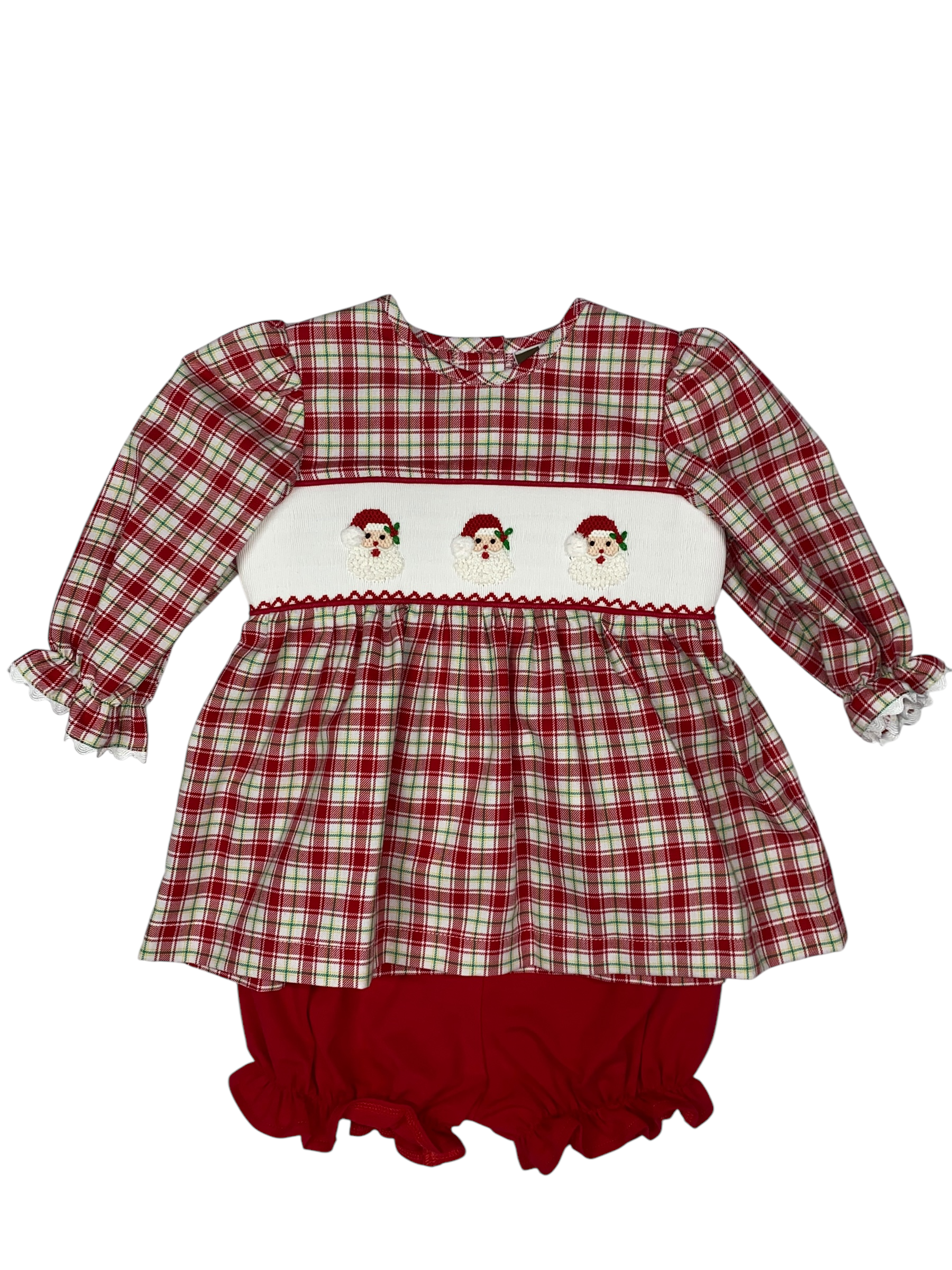 HO HO HO SMOCKED BLOOMER SET