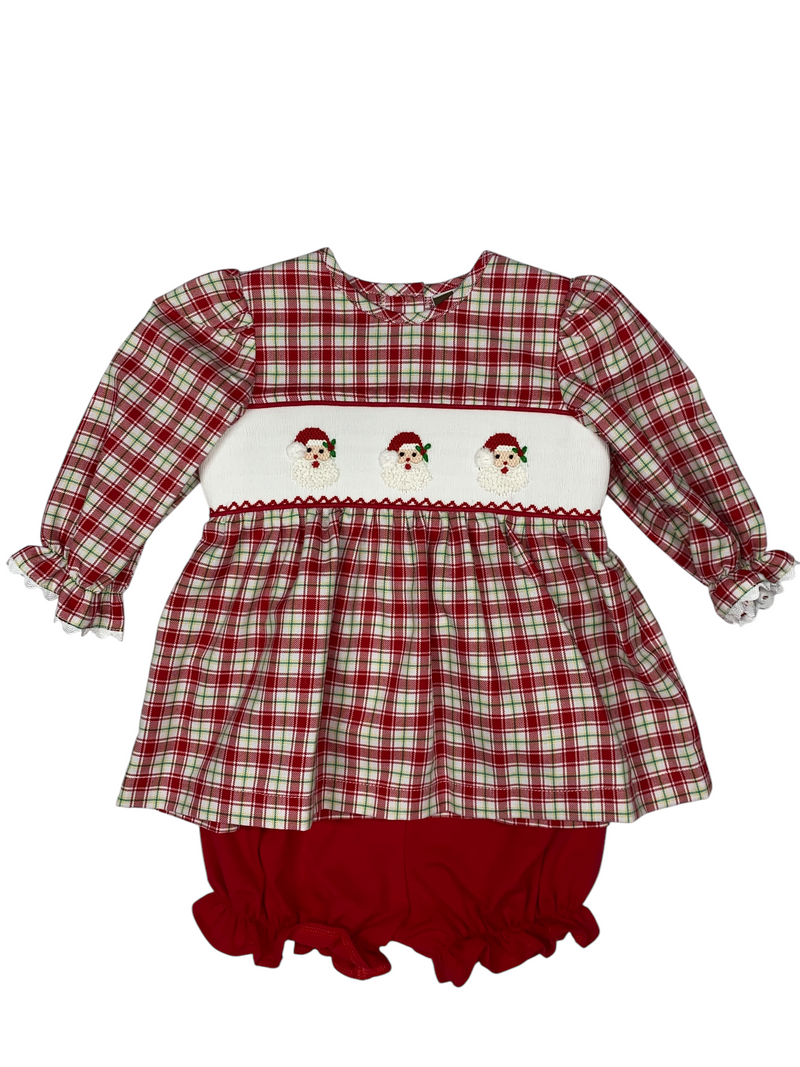HO HO HO SMOCKED BLOOMER SET