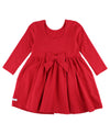 LONG SLEEVE KNIT TWIRL DRESS RED