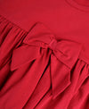 LONG SLEEVE KNIT TWIRL DRESS RED