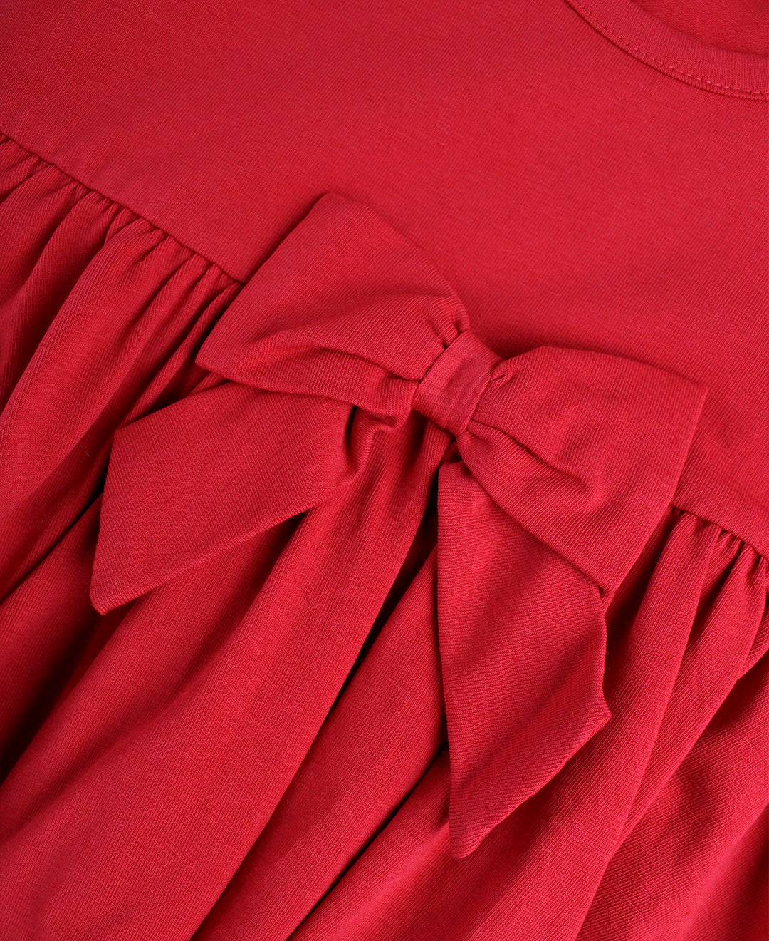 LONG SLEEVE KNIT TWIRL DRESS RED