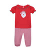RED BONNIE LONG BLOOMER SET - SANTA