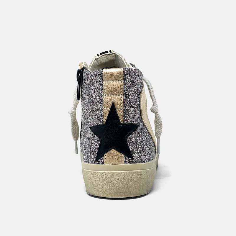 ROXANNE KIDS SNEAKER - PEWTER GLITTER