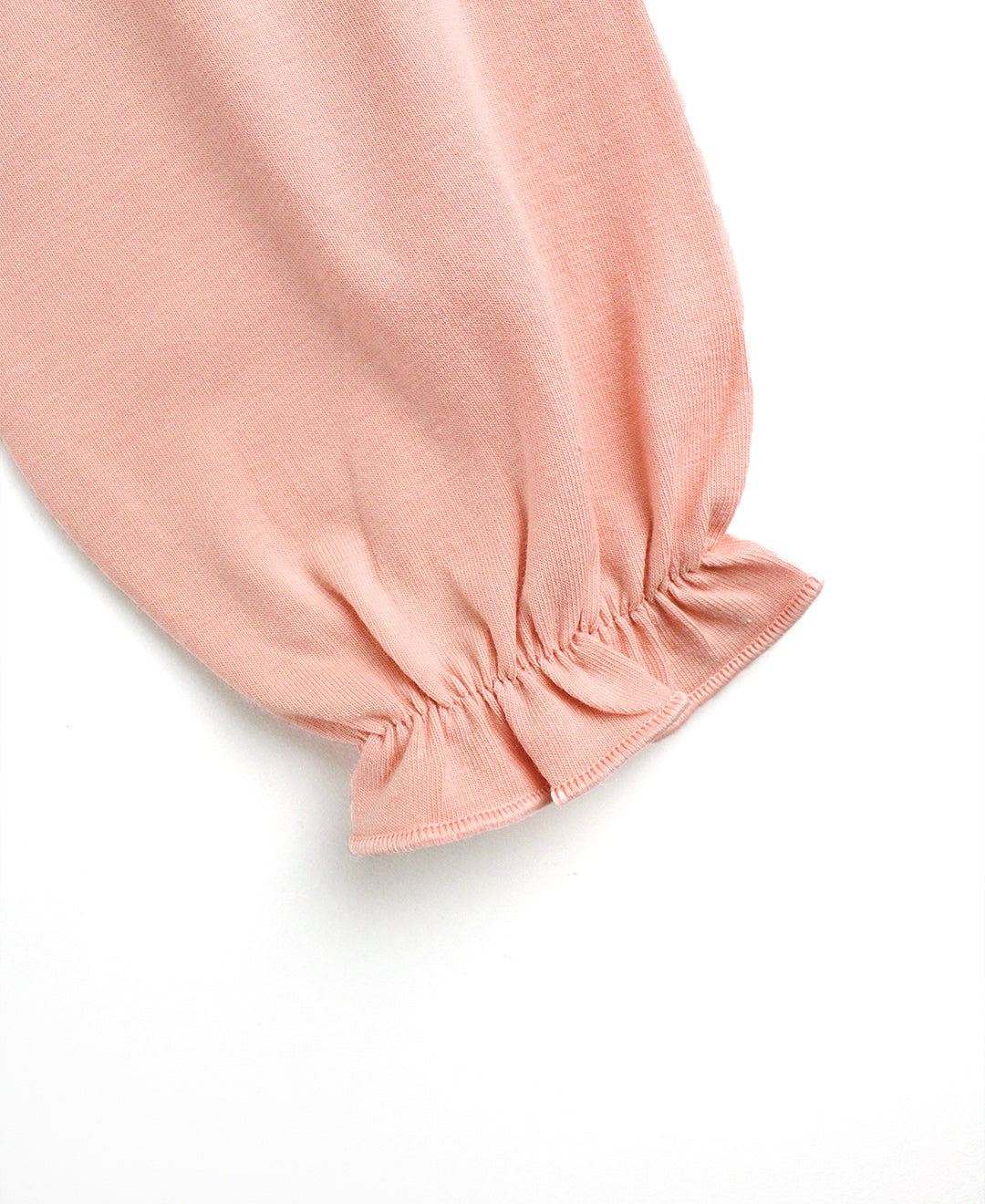 KNIT PUFF SLEEVE PEPLUM TOP FRENCH ROSE
