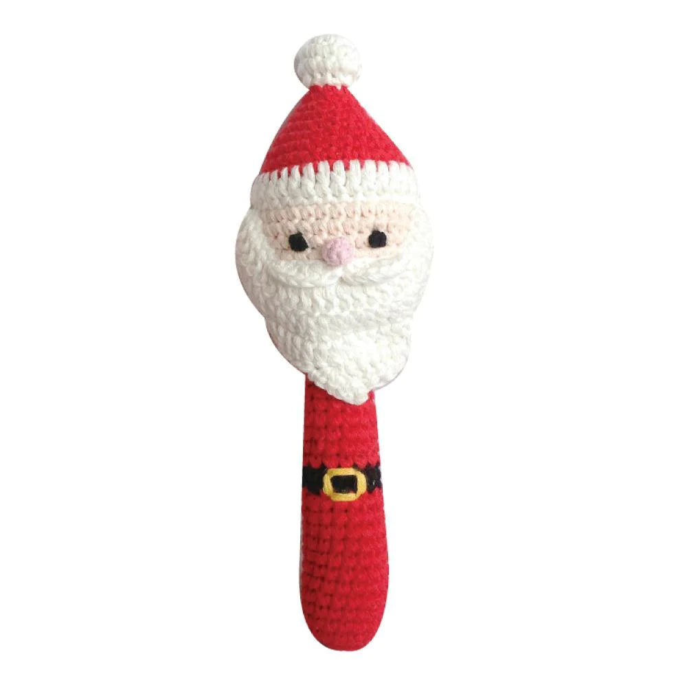 CROCHET SANTA STICK RATTLE