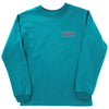 LONG SLEEVE LOGO TEE - SANTA DOG/TEAL