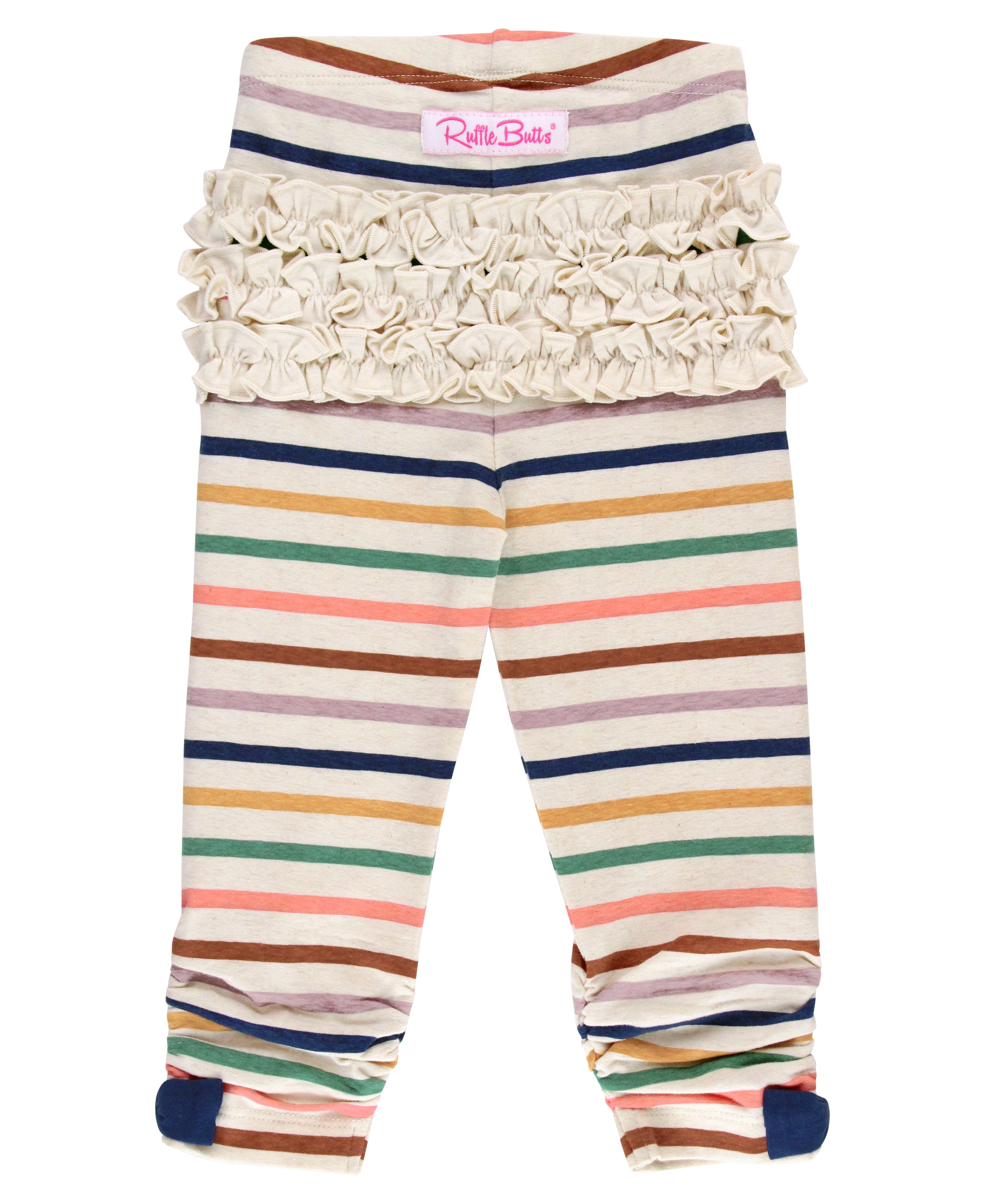 BABY RUCHED LEGGINGS SUNRISE RAINBOW STRIPE