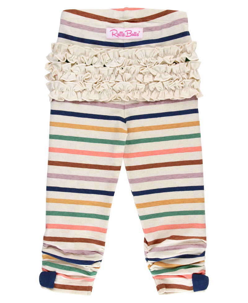 BABY RUCHED LEGGINGS SUNRISE RAINBOW STRIPE